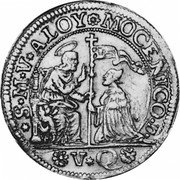 Italy Ducato Lion of St. Mark. Alvise Mocenigo III ND VQ KM# 511 S M V ALOY MOCENICO D coin obverse Italy Ducato Lion of St. Mark. Alvise Mocenigo III ND VQ KM# 511 S M V ALOY MOCENICO D coin obverse