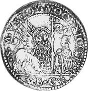 Italy Ducatone Alvise Mocenigo II ND BC KM# 456 S M V ALOY MOCENICO D B C coin obverse Italy Ducatone Alvise Mocenigo II ND BC KM# 456 S M V ALOY MOCENICO D B C coin obverse