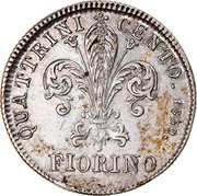 Italy Fiorino Leopold II 1830 C# 72 QUATTRINI CENTO 1828 FIORINO coin reverse Italy Fiorino Leopold II 1830 C# 72 QUATTRINI CENTO 1828 FIORINO coin reverse