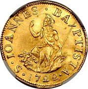 Italy Florino Cosimo III 1722 FR# 326 IOANNES BAPTISTA S 1722 coin reverse Italy Florino Cosimo III 1722 FR# 326 IOANNES BAPTISTA S 1722 coin reverse