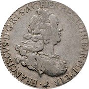 Italy Francescone Francesco I 1748 C# 8c FRANCISCVS D G RISAGHIER REX LOTH BAR M D ETR coin obverse Italy Francescone Francesco I 1748 C# 8c FRANCISCVS D G RISAGHIER REX LOTH BAR M D ETR coin obverse