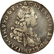 Italy Francescone Francesco III 1765 C# 8d FRANCISCVS D G R I S A G H REX LOT BAR M D ETR coin obverse Italy Francescone Francesco III 1765 C# 8d FRANCISCVS D G R I S A G H REX LOT BAR M D ETR coin obverse