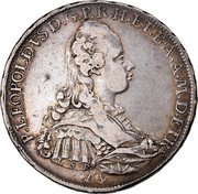 Italy Francescone Pietro Leopoldo 1771 C# 24.1 P LEOPOLDVS D G P R H ET B A A M D ET coin obverse Italy Francescone Pietro Leopoldo 1771 C# 24.1 P LEOPOLDVS D G P R H ET B A A M D ET coin obverse