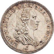 Italy Francescone Leopoldo II 1790 C# 26 LEOPOLDVS II D G H ET B REX A A M D E coin obverse Italy Francescone Leopoldo II 1790 C# 26 LEOPOLDVS II D G H ET B REX A A M D E coin obverse