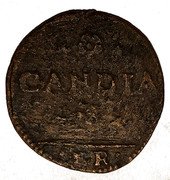 Italy Gazzetta ND FR KM# 19 Venice - Crete/ Overseas Possession Standard Coinage CANDIA F.R coin reverse Italy Gazzetta ND FR KM# 19 Venice - Crete/ Overseas Possession Standard Coinage CANDIA F.R coin reverse