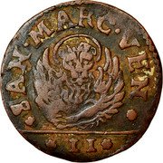 Italy Gazzetta (2 Soldi) Dalmatia & Albania ND KM# 9 SAN MARC VEN II coin obverse Italy Gazzetta (2 Soldi) Dalmatia & Albania ND KM# 9 SAN MARC VEN II coin obverse