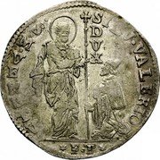 Italy Leone Silvestro Valier 1694 FT KM# 429 SILV VALERIO S M VENETV DVX F T coin obverse Italy Leone Silvestro Valier 1694 FT KM# 429 SILV VALERIO S M VENETV DVX F T coin obverse