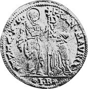 Italy Leone Francesco Morosini ND IB KM# 411 FRAN MAVROC S M VENET I B coin obverse Italy Leone Francesco Morosini ND IB KM# 411 FRAN MAVROC S M VENET I B coin obverse