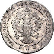 Italy Lira Francesco II 1802 KM# 790 FRANC. II. D. G. R. I. S. A. GE. HV. BO. REX. A. A. D. VENET coin obverse Italy Lira Francesco II 1802 KM# 790 FRANC. II. D. G. R. I. S. A. GE. HV. BO. REX. A. A. D. VENET coin obverse
