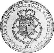 Italy Lira Charles Louis 1803 C# 47.1 CAROLVS LVD R ETR & MALOYSIA RECTRIX II H H coin obverse Italy Lira Charles Louis 1803 C# 47.1 CAROLVS LVD R ETR & MALOYSIA RECTRIX II H H coin obverse
