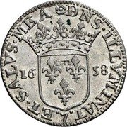 Italy Luigino Livia 1658 KM# 48.2 DNS ILLVMINAT L ET SALVS MEA 16 58 coin reverse Italy Luigino Livia 1658 KM# 48.2 DNS ILLVMINAT L ET SALVS MEA 16 58 coin reverse