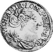 Italy Luigino Violante 1665 KM# 5 VIOLANTA LOM PRIN AVR coin obverse Italy Luigino Violante 1665 KM# 5 VIOLANTA LOM PRIN AVR coin obverse