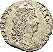 Italy Luigino Filippo Spinola 1665 KM# 51 PHILPPVS D G GOMES TASS coin obverse Italy Luigino Filippo Spinola 1665 KM# 51 PHILPPVS D G GOMES TASS coin obverse