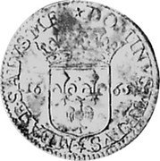 Italy Luigino Violante 1665 KM# 6 SALVS ME DOMINVS... coin reverse Italy Luigino Violante 1665 KM# 6 SALVS ME DOMINVS... coin reverse