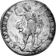 Italy Piastre Ferdinand II 1624/1623 DAV# 4199A S IOANNES BAPTISTA coin reverse Italy Piastre Ferdinand II 1624/1623 DAV# 4199A S IOANNES BAPTISTA coin reverse