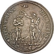 Italy Piastre Cosmos III 1679 DAV# 4209 FILIVS MEVS DILETVS coin reverse Italy Piastre Cosmos III 1679 DAV# 4209 FILIVS MEVS DILETVS coin reverse