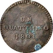 Italy Quattrino Ferdinando III 1801 C# 30 UN QUATTRINO 1801 coin reverse Italy Quattrino Ferdinando III 1801 C# 30 UN QUATTRINO 1801 coin reverse