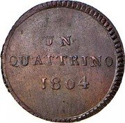 Italy Quattrino Louis I 1804 C# 44 VN QUATTRINO 1803 coin reverse Italy Quattrino Louis I 1804 C# 44 VN QUATTRINO 1803 coin reverse