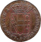 Italy Quattrino Leopoldo II 1836 C# 62 LEOP II A D A GRAND DI TOSC N coin obverse Italy Quattrino Leopoldo II 1836 C# 62 LEOP II A D A GRAND DI TOSC N coin obverse