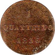 Italy Quattrino Leopoldo II 1836 C# 62 1 QUATTRINO 1836 coin reverse Italy Quattrino Leopoldo II 1836 C# 62 1 QUATTRINO 1836 coin reverse