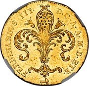 Italy Ruspone Ferdinando III 1816 C# 61 FERDINANDVS III D G A A M D ETR coin obverse Italy Ruspone Ferdinando III 1816 C# 61 FERDINANDVS III D G A A M D ETR coin obverse