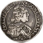 Italy Scudo Filippo Spinola 1640 KM# 40 PHILIPPVS SPIN COMES TASS coin obverse Italy Scudo Filippo Spinola 1640 KM# 40 PHILIPPVS SPIN COMES TASS coin obverse