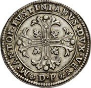 Italy Scudo Marcantonio Giustinian 1685 DP KM# 382 M ANTON IVSTINIANVS DVX VEN D P coin obverse Italy Scudo Marcantonio Giustinian 1685 DP KM# 382 M ANTON IVSTINIANVS DVX VEN D P coin obverse