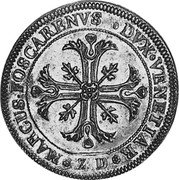 Italy Scudo Marco Foscarini 1762 ZD KM# 643 MARCUS FOSCARENVS. DVX. VENETIAR ZD coin obverse