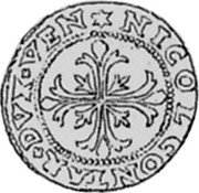 Italy Scudo D'oro Foliated cross. Nicolo Contarini ND KM# 163 NICOL CONTAR DVX VEN coin obverse Italy Scudo D'oro Foliated cross. Nicolo Contarini ND KM# 163 NICOL CONTAR DVX VEN coin obverse