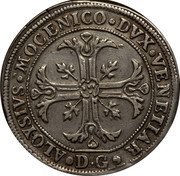 Italy Scudo (Alvise Mocenigo IV) KM# 665 ALOYSIVS MOCENICO DVX VENETIAR D G coin obverse Italy Scudo (Alvise Mocenigo IV) KM# 665 ALOYSIVS MOCENICO DVX VENETIAR D G coin obverse