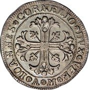 Italy Scudo Giovanni Corner II ND AM KM# 477 IOANNES CORNELIO DVX VEN A M coin obverse Italy Scudo Giovanni Corner II ND AM KM# 477 IOANNES CORNELIO DVX VEN A M coin obverse