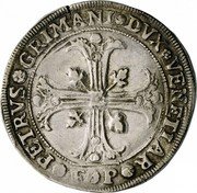 Italy Scudo Pietro Grimani ND FP KM# 583 PETRVS GRIMANI DVX VENETIAR F P coin obverse Italy Scudo Pietro Grimani ND FP KM# 583 PETRVS GRIMANI DVX VENETIAR F P coin obverse