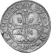 Italy Scudo Francesco Contarini ND IBC KM# 125 FRANC. CONTAR DVX. VEN F M coin obverse Italy Scudo Francesco Contarini ND IBC KM# 125 FRANC. CONTAR DVX. VEN F M coin obverse