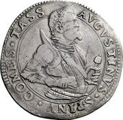 Italy Scudo Agostino Spinola ND KM# 16.1 AVGVSTINVS SPINV COMES TASS coin obverse Italy Scudo Agostino Spinola ND KM# 16.1 AVGVSTINVS SPINV COMES TASS coin obverse