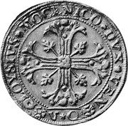 Italy Scudo Foliated Cross. Alvise Mocenigo III ND VQ KM# 513 ALOYSIVS MOCENICO DVX VEN coin obverse Italy Scudo Foliated Cross. Alvise Mocenigo III ND VQ KM# 513 ALOYSIVS MOCENICO DVX VEN coin obverse