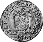 Italy Scudo Foliated Cross. Alvise Mocenigo III ND VQ KM# 513 SANCTVS MARCVS VENET 140 coin reverse Italy Scudo Foliated Cross. Alvise Mocenigo III ND VQ KM# 513 SANCTVS MARCVS VENET 140 coin reverse