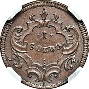 Italy Soldo Carlo VI 1739 KM# 2 1 SOLDO coin reverse Italy Soldo Carlo VI 1739 KM# 2 1 SOLDO coin reverse