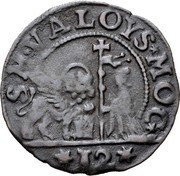Italy Soldo Alvise Mocenigo III ND KM# 499 S M V ALOYS MOC 12 coin obverse Italy Soldo Alvise Mocenigo III ND KM# 499 S M V ALOYS MOC 12 coin obverse