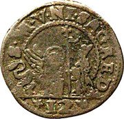 Italy Soldo Nicolo Sagredo ND KM# 327 S M V NI SAGRED 12 coin obverse Italy Soldo Nicolo Sagredo ND KM# 327 S M V NI SAGRED 12 coin obverse