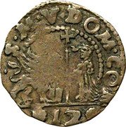 Italy Soldo Domenico Contarini ND KM# 297 S M V DOMI CON 12 coin obverse Italy Soldo Domenico Contarini ND KM# 297 S M V DOMI CON 12 coin obverse