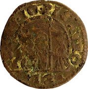 Italy Soldo Giovanni Pesaro ND KM# 278 S M V IO PISAVRO 12 coin obverse Italy Soldo Giovanni Pesaro ND KM# 278 S M V IO PISAVRO 12 coin obverse