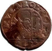 Italy Soldo Carlo Contarini ND KM# 225 S M V M CAROL CONT 12 coin obverse Italy Soldo Carlo Contarini ND KM# 225 S M V M CAROL CONT 12 coin obverse