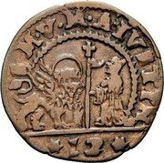Italy Soldo Marcantonio Giustinian ND KM# 372 S M V M A IVSTIN 12 coin obverse Italy Soldo Marcantonio Giustinian ND KM# 372 S M V M A IVSTIN 12 coin obverse