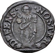 Italy Soldo Alvise Mocenigo III ND KM# 499 DEFENS NOSTER coin reverse Italy Soldo Alvise Mocenigo III ND KM# 499 DEFENS NOSTER coin reverse