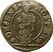 Italy Soldo Nicolo Sagredo ND KM# 327 DEFENS NOSTER coin reverse Italy Soldo Nicolo Sagredo ND KM# 327 DEFENS NOSTER coin reverse