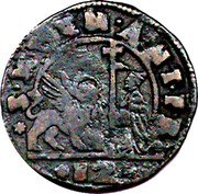 Italy Soldo Antonio Priuli ND KM# 111 S M VE(N)(T) ANT P(R)(I)(O)(L) 12 coin obverse Italy Soldo Antonio Priuli ND KM# 111 S M VE(N)(T) ANT P(R)(I)(O)(L) 12 coin obverse