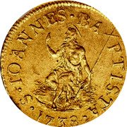 Italy Zecchino Francesco I 1738 C# 10 S IOANNES BA PTISTA 1738 coin reverse Italy Zecchino Francesco I 1738 C# 10 S IOANNES BA PTISTA 1738 coin reverse