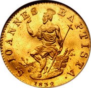 Italy Zecchino Leopold II 1832 C# 76 S IOANNES BAPTISTA 1832 coin reverse Italy Zecchino Leopold II 1832 C# 76 S IOANNES BAPTISTA 1832 coin reverse