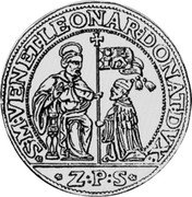Italy Zecchino D'Argento Leonardo Donato ND ZPS KM# 23 S M VENET LEONAR DONAT DVX ZPS coin obverse Italy Zecchino D'Argento Leonardo Donato ND ZPS KM# 23 S M VENET LEONAR DONAT DVX ZPS coin obverse