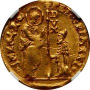 Italy Zecchino Pietro Grimani ND KM# 587 PET GRIMANI S M VENE DVX coin obverse Italy Zecchino Pietro Grimani ND KM# 587 PET GRIMANI S M VENE DVX coin obverse